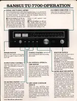 Preview for 14 page of Sansui TU-7700 Operating Instructions Manual