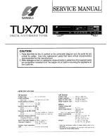 Preview for 1 page of Sansui tu-x701 Service Manual