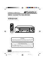 Preview for 1 page of Sansui VCR2510A Owner'S Manual