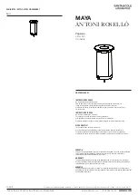 Preview for 1 page of Santa & Cole Urbidermis ANTONI ROSELLO MAYA Quick Start Manual