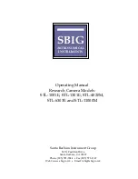 Preview for 1 page of Santa Barbara Instrument Group STL-1001E Operating Manual