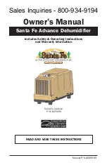 Preview for 1 page of Santa Fe 4025699 Owner'S Manual