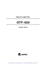 Preview for 2 page of Santec OTF-920 Operation Manual