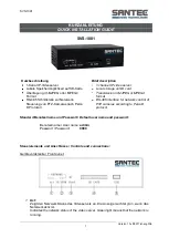 Santec SVS-1001 Quick Installation Manual предпросмотр