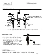 Предварительный просмотр 1 страницы Santec Widespread 9220ED Installation Instructions