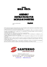 Santerno Sinus Penta Assembly Instructions Manual preview