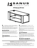 Preview for 1 page of Sanus Systems AV Foundations PFV60 Important Safety Instructions Manual