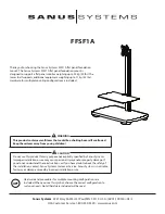 Предварительный просмотр 1 страницы Sanus Systems Sanus Flat Panel AV Foundations FFSF1A Instruction Manual