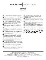 Предварительный просмотр 1 страницы Sanus Systems Sanus Steel Furniture SFV49  SFV49 SFV49 Product Manual