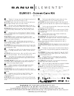 Sanus Systems Screen Care Kit ELM101 Product Manual предпросмотр