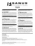 Preview for 1 page of Sanus Systems TVLCD Important Safety Instructions