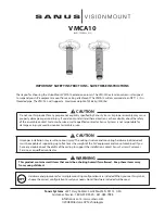 Preview for 1 page of Sanus Systems VisionMount 6901-100068 Instruction Manual