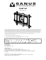 Предварительный просмотр 1 страницы Sanus Systems VisionMount VLMF109 Instruction Manual