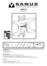 Предварительный просмотр 1 страницы Sanus VisionMount VST15 Manual