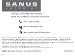 Preview for 28 page of SANUS VuePoint F107d Instruction Manual