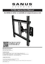 SANUS VuePoint F215B Instruction Manual предпросмотр