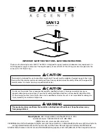 Preview for 1 page of Sanus SAN12 Important Safety Instructions Manual