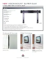 Предварительный просмотр 2 страницы Sanus Sanus VisionMount LL11-B1 Brochure & Specs