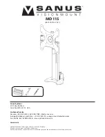 Sanus VisionMount MD115 User Manual preview