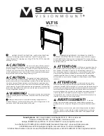 Sanus VisionMount VLT15 Instruction Manual preview