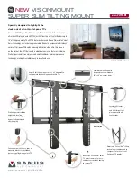 Предварительный просмотр 1 страницы Sanus VisionMount VLT15 Specifications