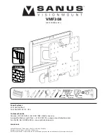 Sanus VisionMount VMF308 User Manual предпросмотр