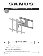 Preview for 1 page of Sanus VLF220 Instruction Manual