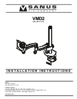 Sanus VMD2 Installation Instructions Manual preview