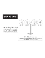 Предварительный просмотр 1 страницы Sanus WSSA1 Instruction Manual