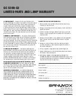 Предварительный просмотр 9 страницы Sanuvox GC S300-G2 Installation, Maintenance & Operation Manual