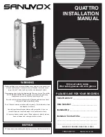 Sanuvox Quattro Installation Manual preview