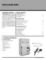 Preview for 3 page of Sanuvox S300FX Installation, Maintenance & Operation Manual