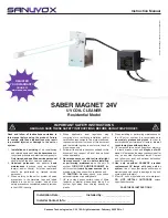 Sanuvox SABER MAGNET 24V Instruction Manual preview