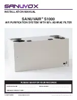 Preview for 1 page of Sanuvox SANUVAIR S1000 Installation Manual