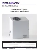Sanuvox SANUVAIR S600 Installation Manual preview