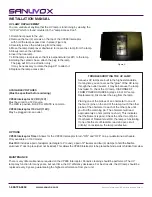 Предварительный просмотр 3 страницы Sanuvox VP900 Installation Manual