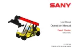 SANY SRSC4531G Operation Manual preview