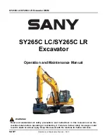 Preview for 3 page of SANY SY265C LC Operation And Maintenance Manual