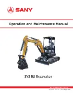 SANY SY26U Operation And Maintenance Manual preview