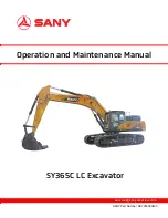 SANY SY365C LC Operation And Maintenance Manual preview