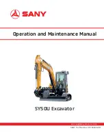 SANY SY50U Operation And Maintenance Manual preview