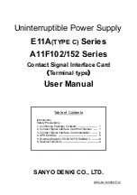 Sanyo Denki A11F102 Series User Manual preview