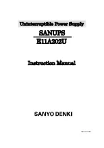 Sanyo Denki SANUPS E11A202U Instruction Manual preview