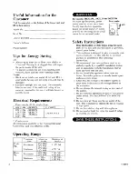 Preview for 2 page of Sanyo 09KH11W Operating Instructions Manual