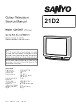 Preview for 1 page of Sanyo 1113 27004 Service Manual