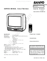 Sanyo 111350609 Service Manual preview