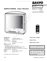 Sanyo 111368901 Service Manual preview