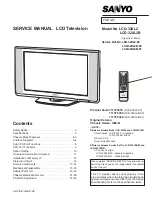 Preview for 1 page of Sanyo 111376316 Service Manual