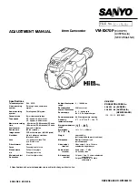 Preview for 1 page of Sanyo 126 032 00 Adjustment Manual