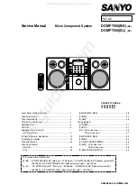 Preview for 1 page of Sanyo 129 686 50 Service Manual
